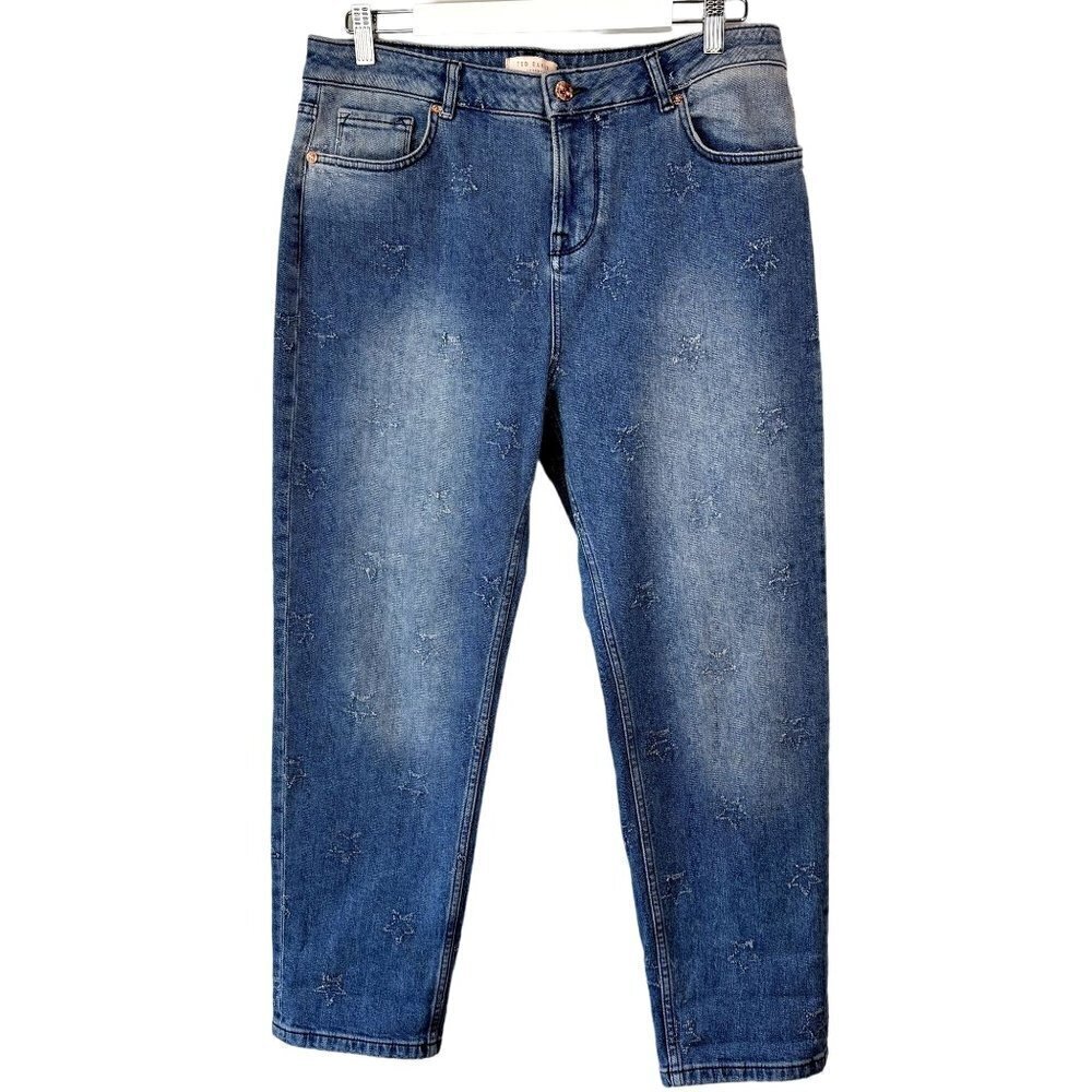 Ted Baker Randee Star Abrasion Boyfriend Jeans 30